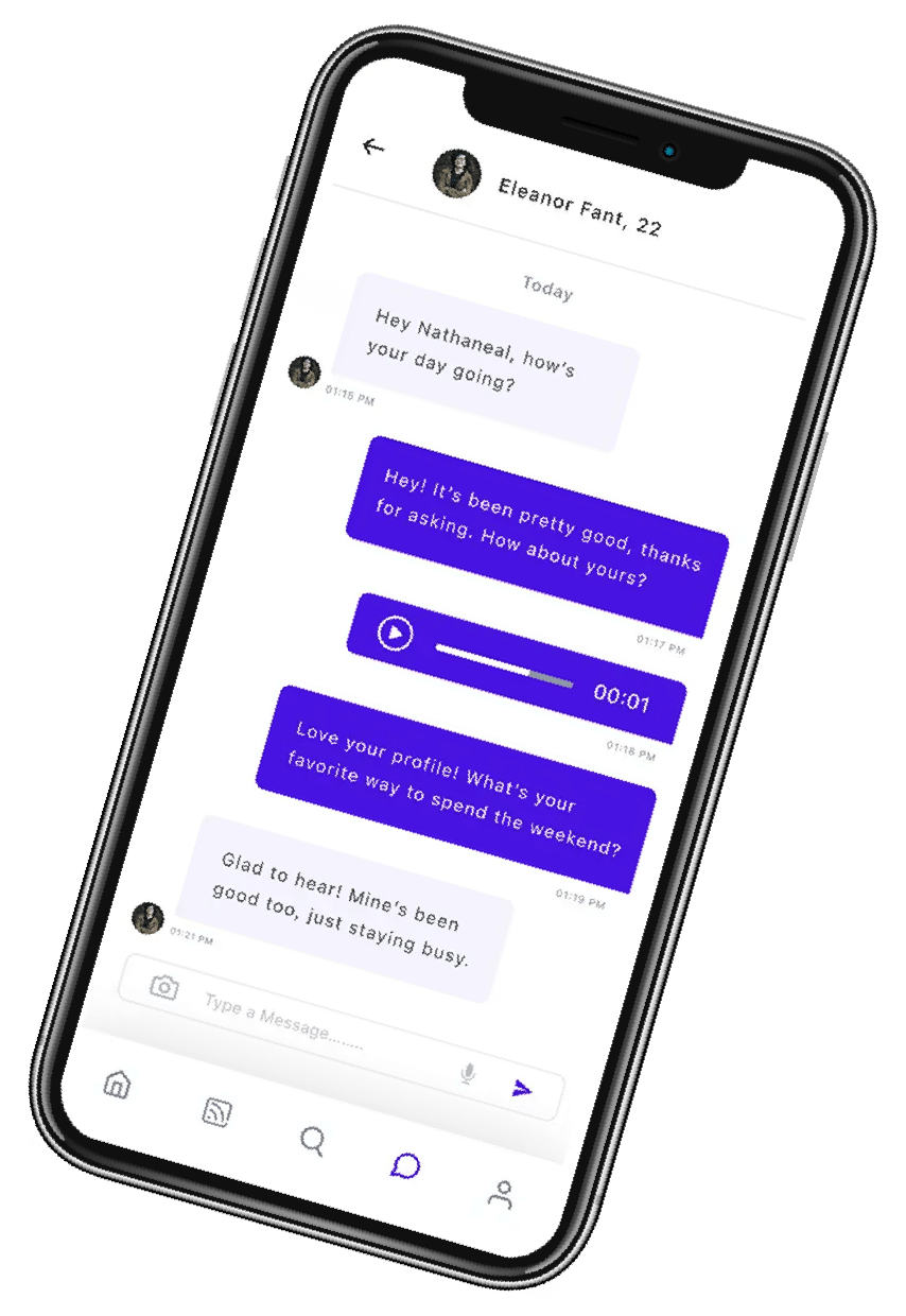Theme Park Social Phone App Chat Screen